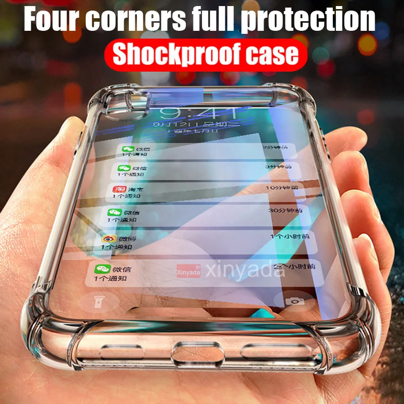 

Clear Cover Case For Huawei Mate 20 P30 Pro P30 Lite Nova 4E Case Soft Bumper Shockproof Shell Cushion Silicone TPU luxury coque