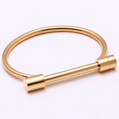 golden Mcllroy браслеты/для мужчин/для женщин/нержавеющая сталь/Любовь/манжеты/браслет на запястье амулет роскошный золотой/розовый золотой браслет, ювелирные изделия pulseiras - Окраска металла: golden