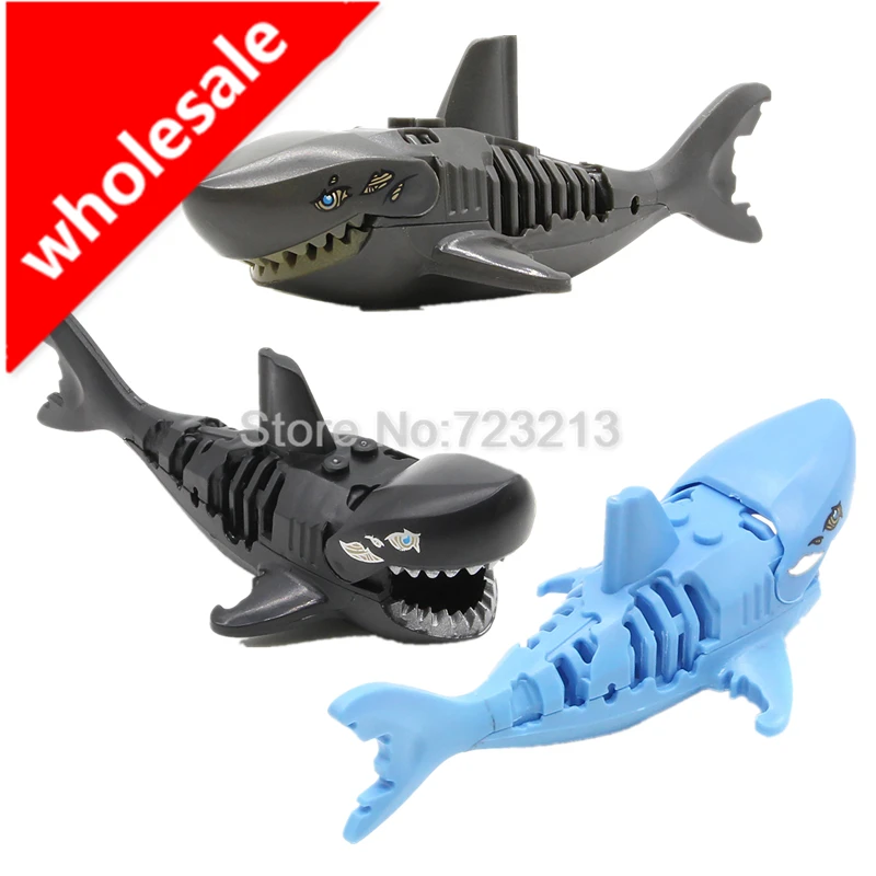 

Wholesale 20pcs Ghost Zombie Shark Figure Pirates of the Caribbean Sea Series Building Blocks Model Bricks Kids Toys