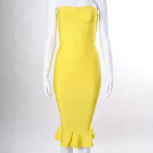 Женское платье оптом желтый белый оранжевый пыльный розовый винно-красный, синий красный телесный без бретелек Бандажное платье+ костюм