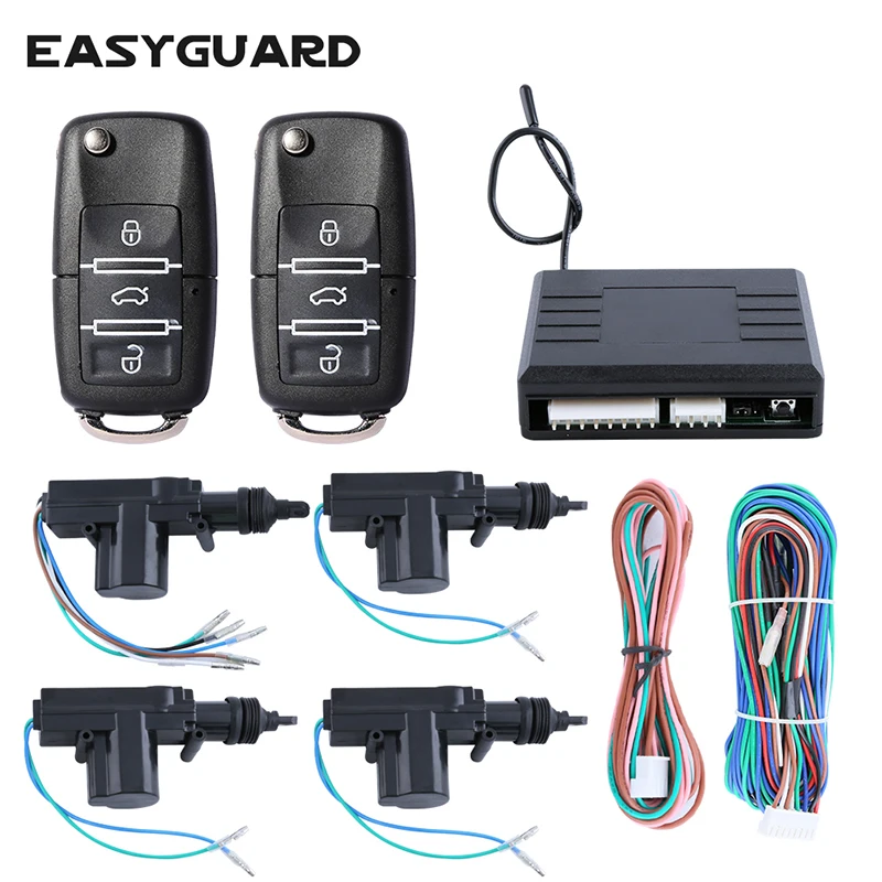 

EASYGUARD Quality 4 door remote control central door locking system remote lock unlock 1 master 3 DC12V