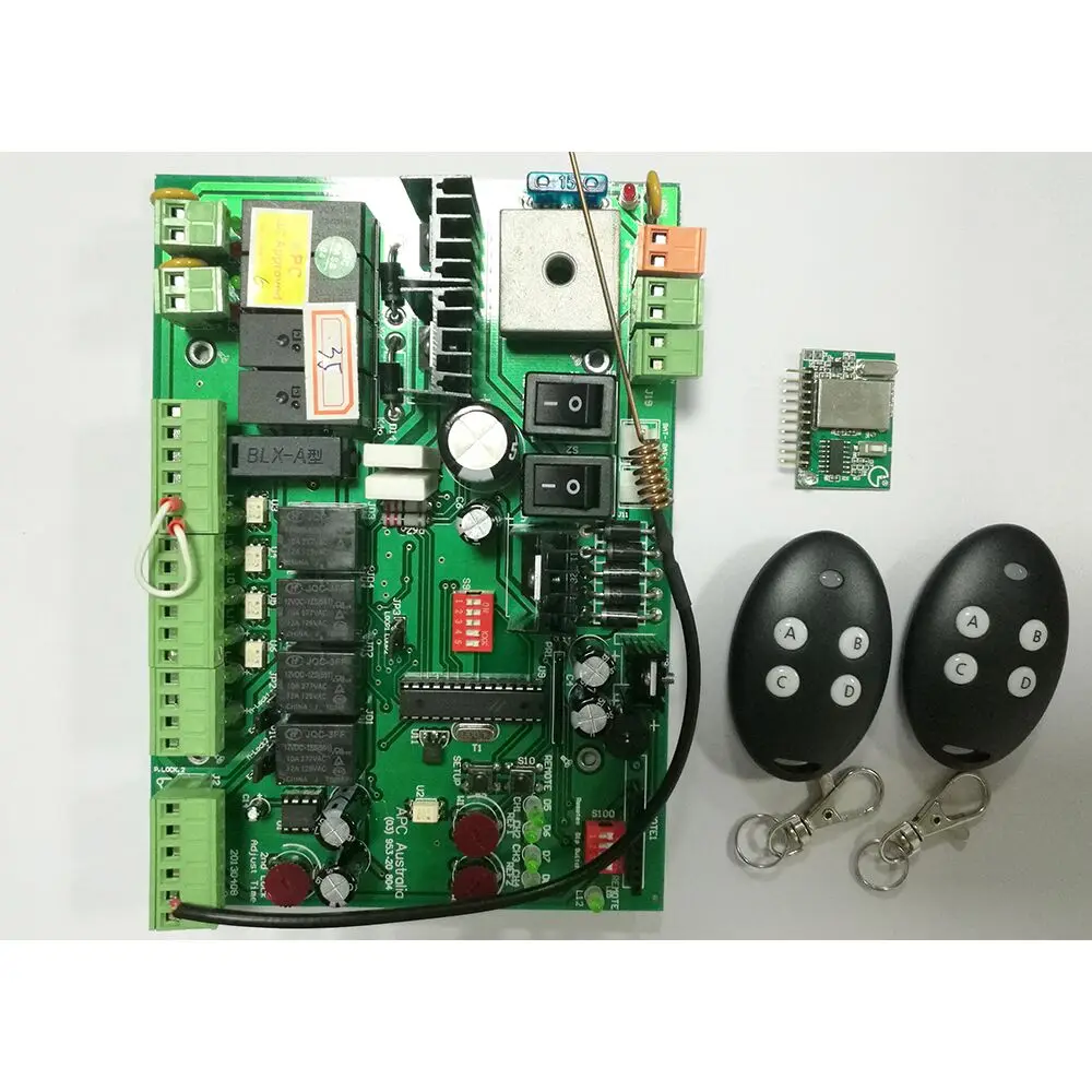 Electric 24V PCB control board for piston gate opener double actuators swing gate opener with remote control