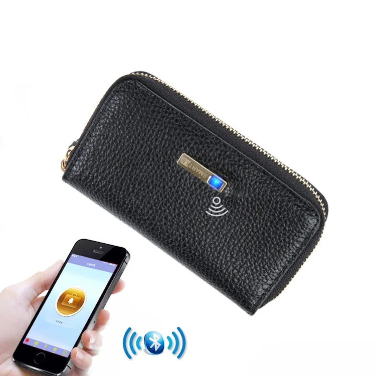 Bluetooth Car Key Wallet Anti lost Bluetooth with Smart Wallet Leather