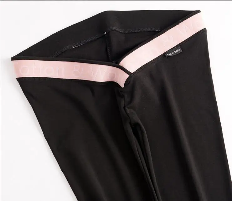 Весенне-осенняя одежда брюки новая одежда с низкой талией для поддержки живота Тонкие Леггинсы для беременных женщин - Цвет: 04