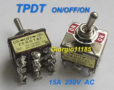 

20 шт., промышленные тумблерные переключатели TPDT 303