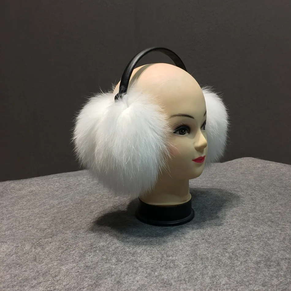 natural fox fur winter earmuffs  (2)