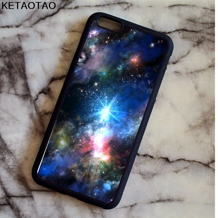 KETAOTAO чехол для телефона с блестящими звездами La Star space s для iPhone 4S 5S 6 6S 7 8 X PLUS для samsung S7 8 чехол из мягкого ТПУ резины и силикона