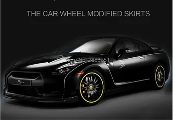 

8M Car Styling Car Wheel Hub Sticker Decorative Strip for SsangYong actyon korando kyron rexton 2 rodius keys actyon Accessories