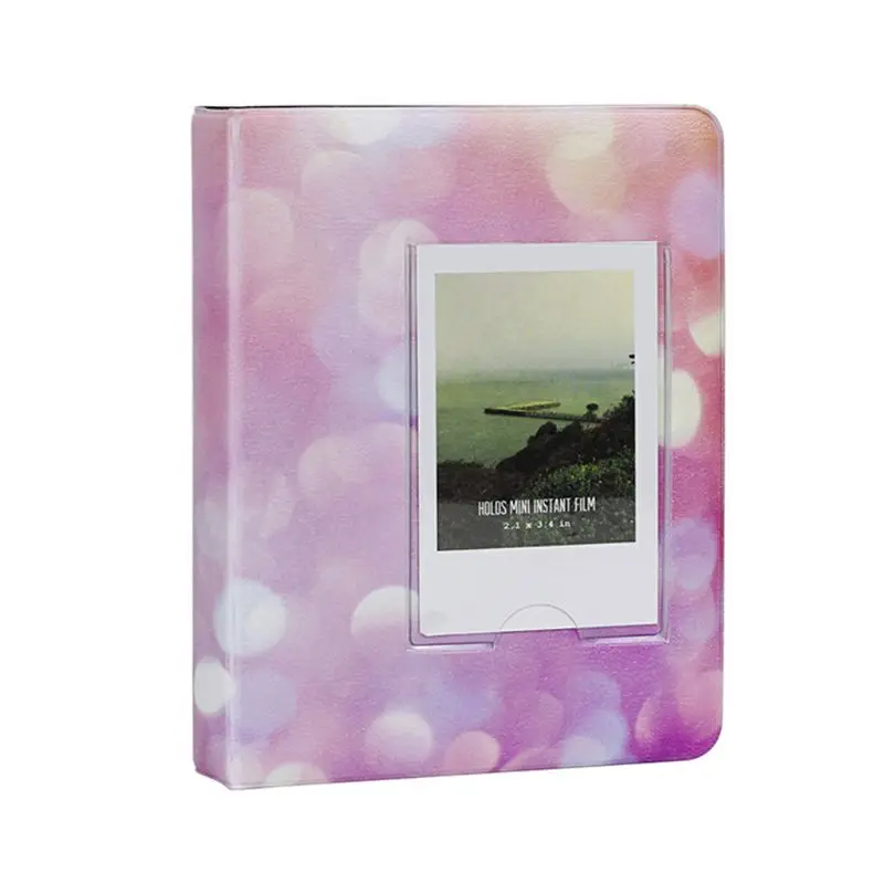 64 кармана 3 дюймов звездное небо фотоальбом для Fujifilm Instax Mini films 9 8 7s 90 70 25 имя держатель для карт - Цвет: PK