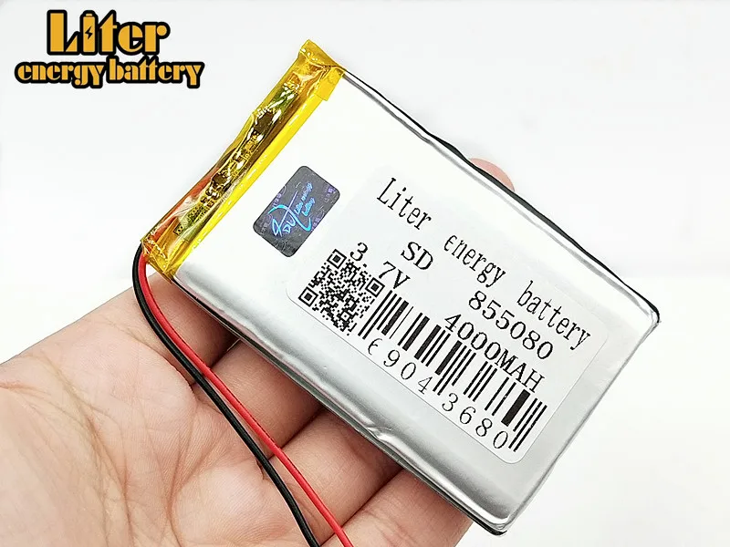 1/2/4 шт 3 7 В 4000 мАч 855080 литий полимерная LiPo аккумуляторная батарея для Mp3 MP4 MP5 DVD
