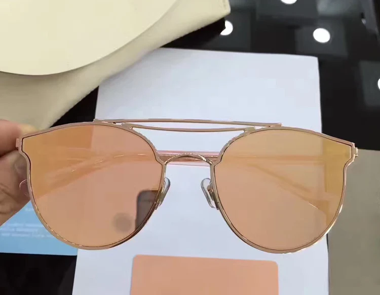 Sonnenbrille rosa Gm De Oculos Blau Mond Metall Designer Vintage silber Objektiv Korea schwarzes Sanfte Sol Gafas Frauen Spiegel Hinzufügen Luxus Männer V Marke YC661qS