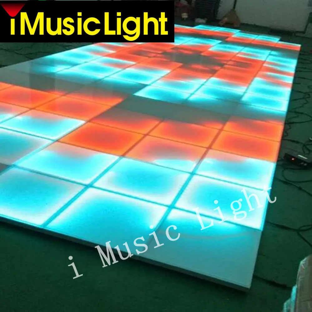 16Pcs/Lot DMX controller,5050 RGB 3in1 led effect dance floor,dance