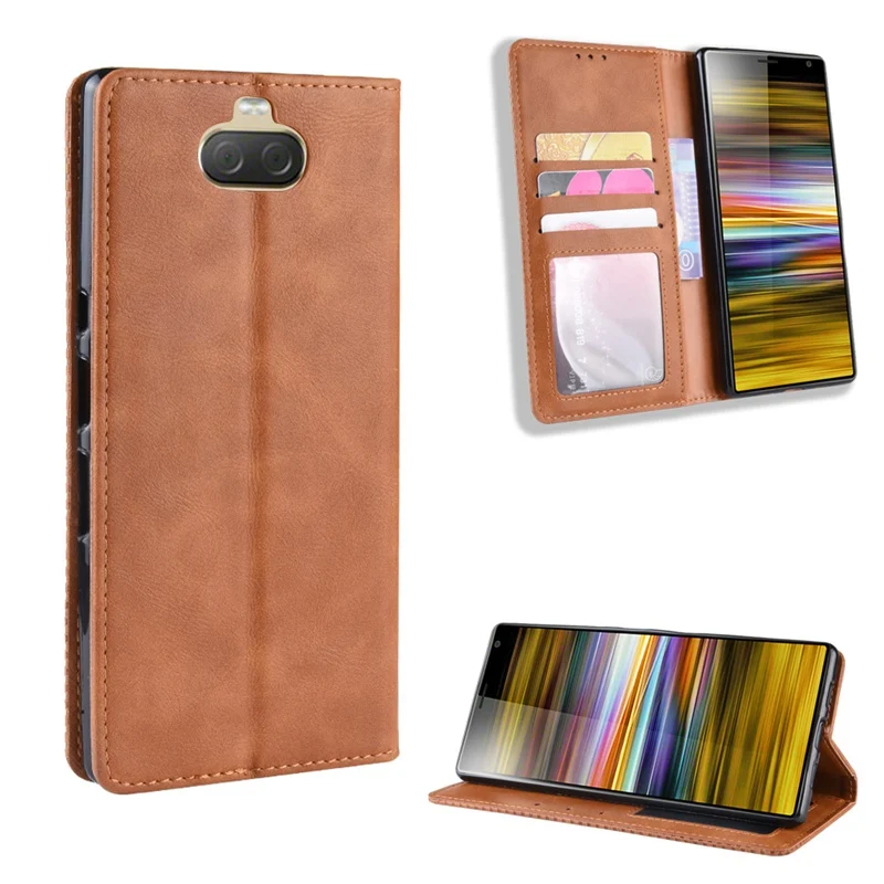 

Luxury Magnetic Flip Case For Sony Xperia 10 Plus XZ4 Xperia1 Compact Luxury Wallet Leather Card Holder Cover Shell Phone Bag