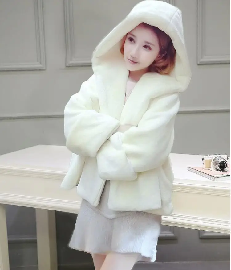 2017 new imitation hawk fur fur coat female short section Korean version was thin winter fur