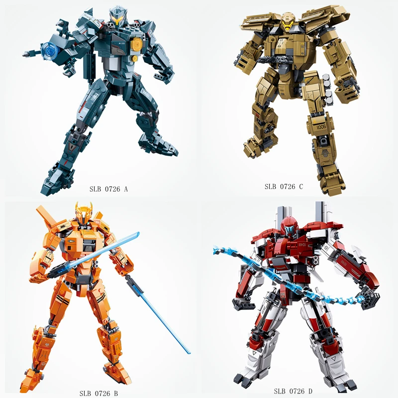 

SLB 0726 Legoing Military Pacific Rim Wars Jaeger Giant Mech Warrior Hunter Building Blocks Toy Model For Children Gifts Set