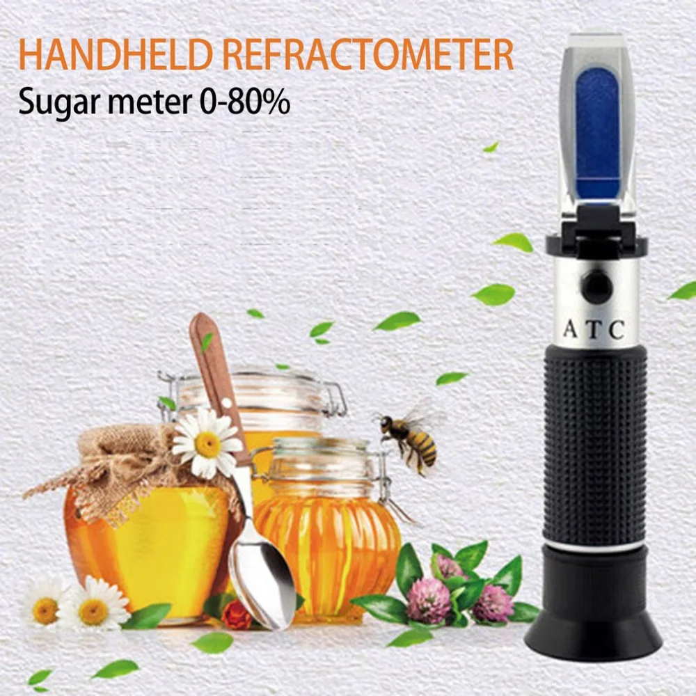 FGHGFCFFGH 0-80% Brix Honey Handheld Accurate Measurement Portable Honey Refractometer 