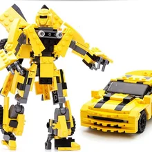 Блок робот-трансформер автомобильный блок детский сборочный обучающий игрушка детский подарок
