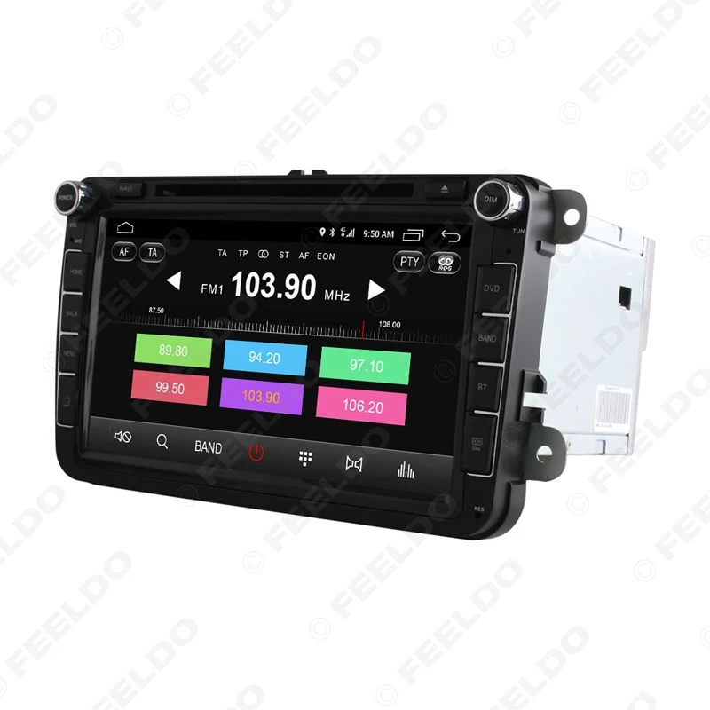 Cheap FEELDO 8inch Android 6.0 (64bit) DDR3 2G/32G/4G LTE Car DVD GPS Radio For VW Sharon/Amarok/Caddy/EOS 2