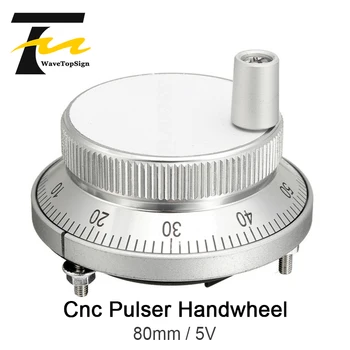 

WaveTopSign CNC Pulser HandWheel Diameter 80mm Voltgae Pulse 100 DC5V 6Pins or 4pins CNC Machine Manual Pulse Encoder Generator