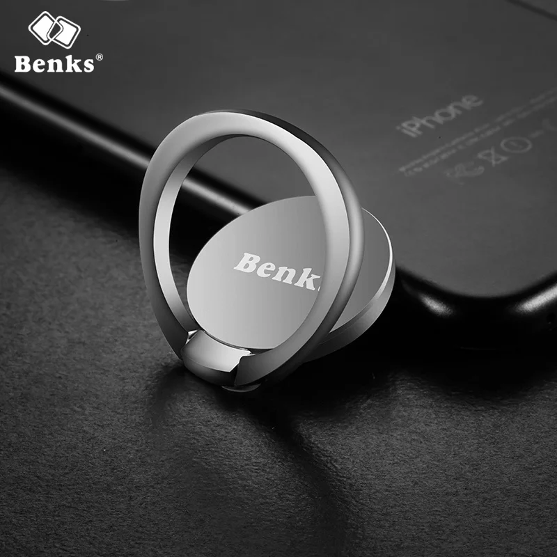 Benks Universal 360 Degree Metal Finger Ring Holder For Samsung Galaxy S8 S9 Plus Xiaomi Mi6 Phone Stand Holder For iPhone X 8 7