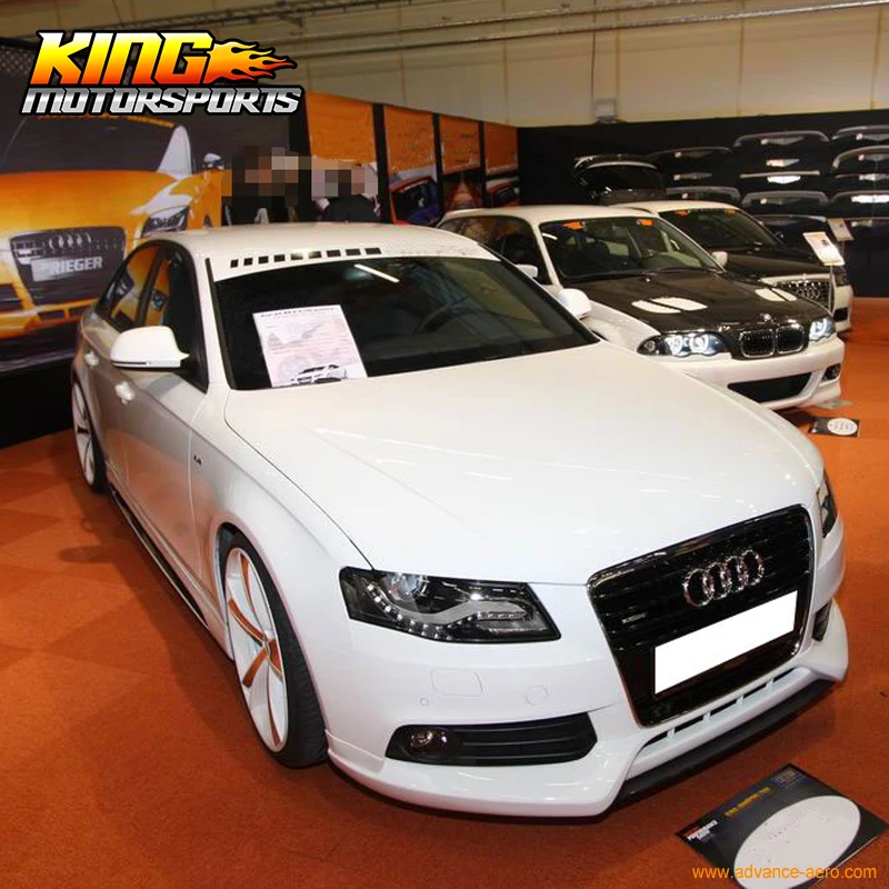 Подходит для 2009-2012 AUDI A4 B8 передний бампер спойлер PU полиуретановая R-STYLE глобальная по всему миру