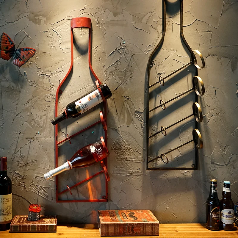 

Creative Bar Wall Decorations Red Wine Shelf, Wall Hanging, Home Restaurant, Wine Rack