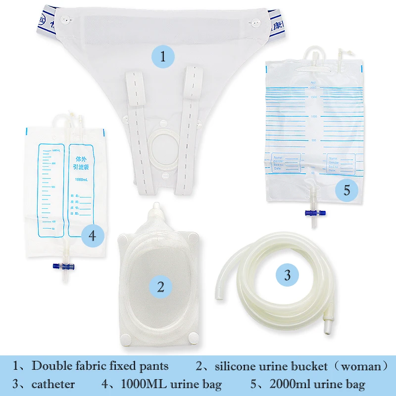 

Hypo-allergenic Older Men Woman Silicone Urine Collector Bags Adults Urinal with Urine Catheter Bags Male Female Toilet Urinal