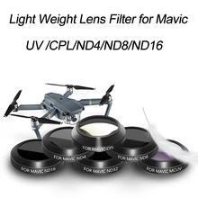 УФ ND4 ND8 ND16 ND32 объектив фильтр для DJI Мавик Pro Platinum Drone аксессуары, Слои покрытие фильтр, легкий вес фильтр