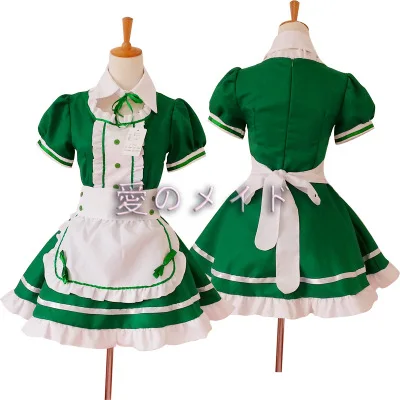 Women Maid Outfit Sweet Gothic Lolita Dresses Anime K-ON! Cosplay Costume Apron Dress Uniforms Plus Size Halloween Costumes