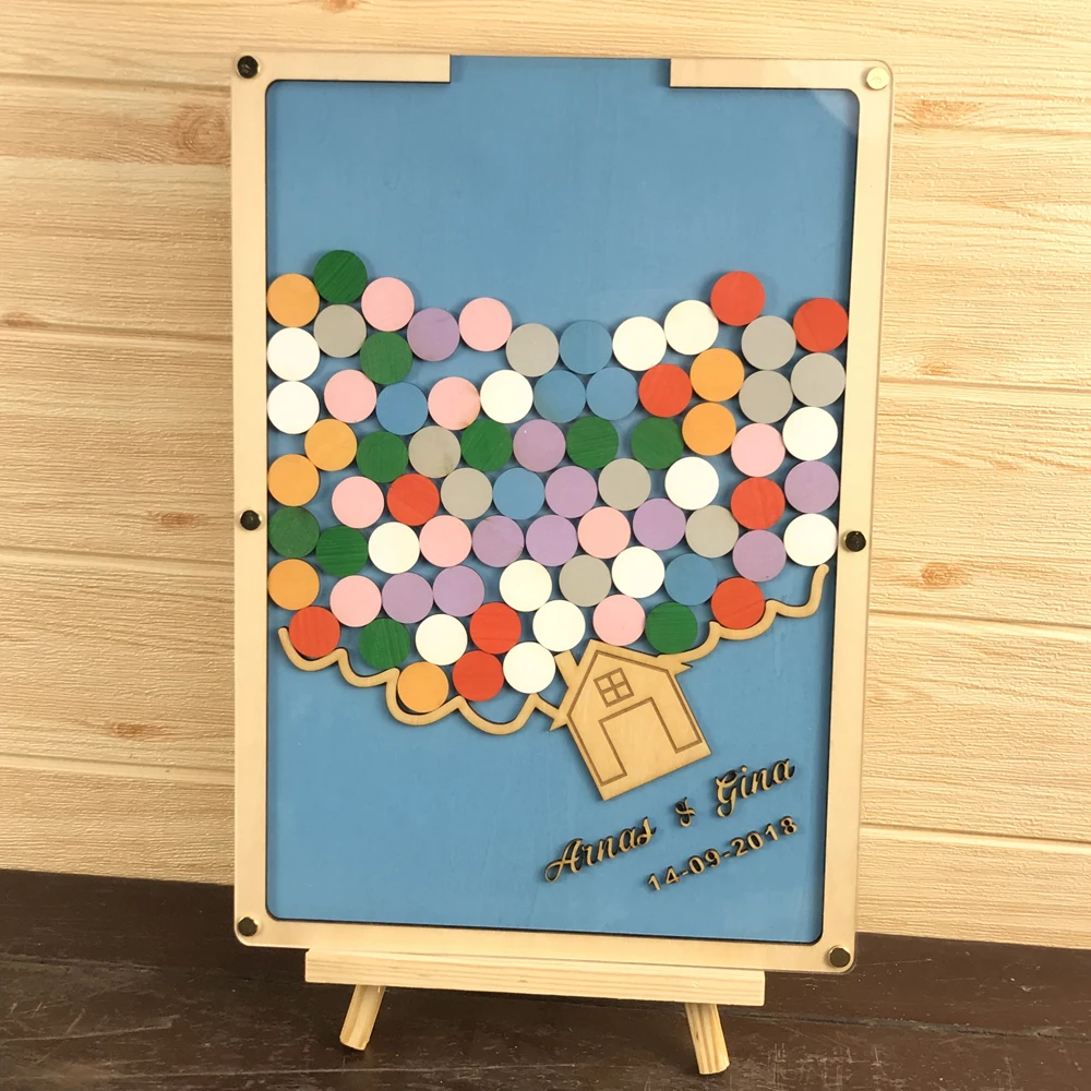 Personalized Wooden Wedding Guest Book , Wedding Gifts for Guests Handcrafted, Guest Book for Engagement Wedding Party Decor (6)