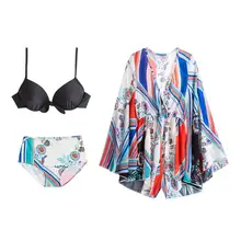 2019 New Bikini Sets Beach Cover Up Women Swimsuit Three Pieces Swimwear Female Padded Push Up Bikini Swimming Suits Girl oiyeefo 6 colors white diamond bikini luxury swimsuit swimwear female two pieces swimming suits for women beach may shiny plavky