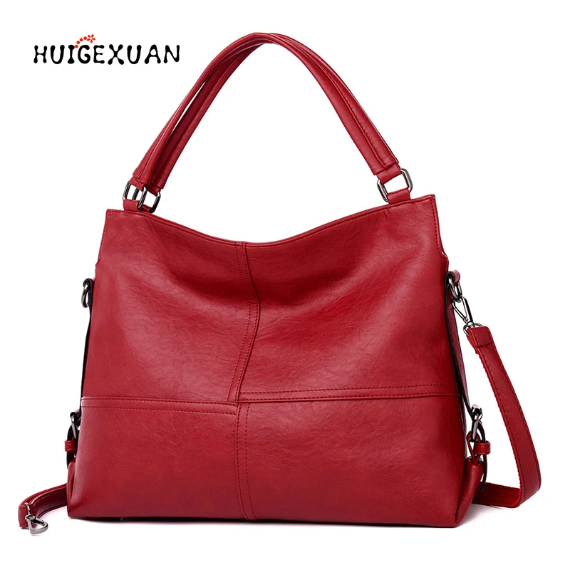 

Famous Designer Handbag Women PU Leather Soft Simple Shoulder Handbag Fashion 2 Straps Sac A Main Shoulder Bag Shopper Girl Tote