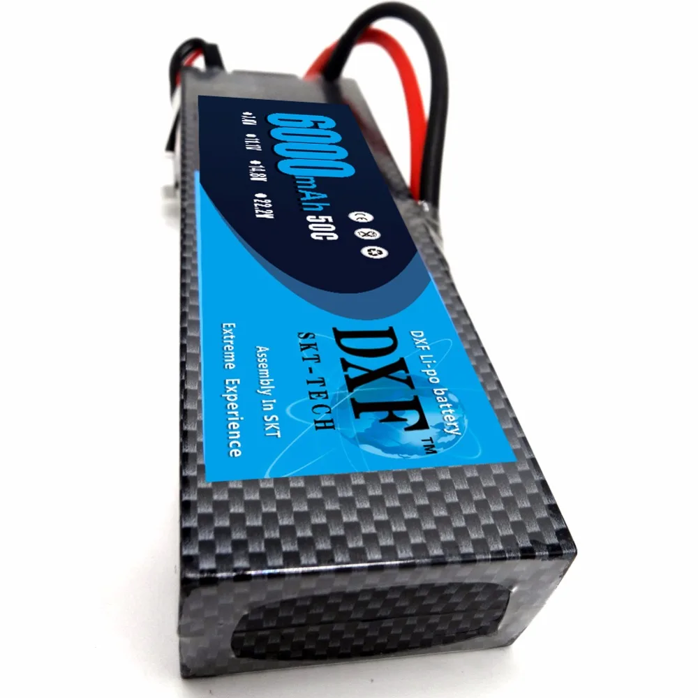 DXF 7 4 V 6000mAh 50C Max 100C LiPo батарейный блок 2S HardCase для 1/8 1/10 RC модель автомобиля Traxxas Slash