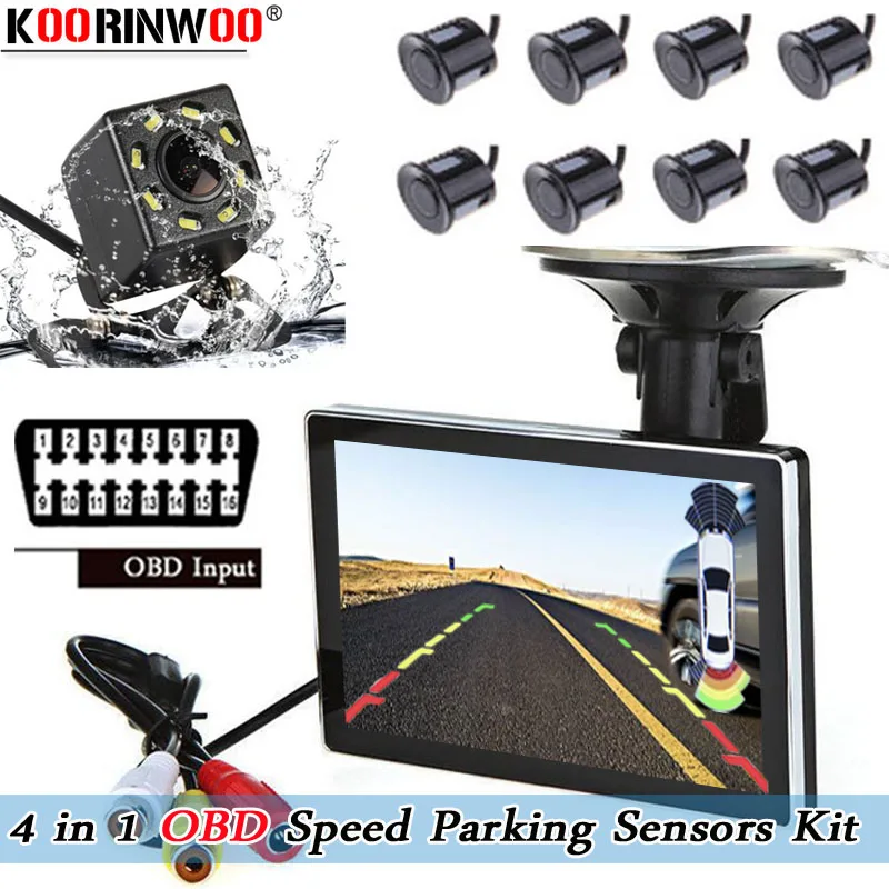 Koorinwoo Parktonic 8 OBD контроль скорости передний автомобиль парковочные датчики