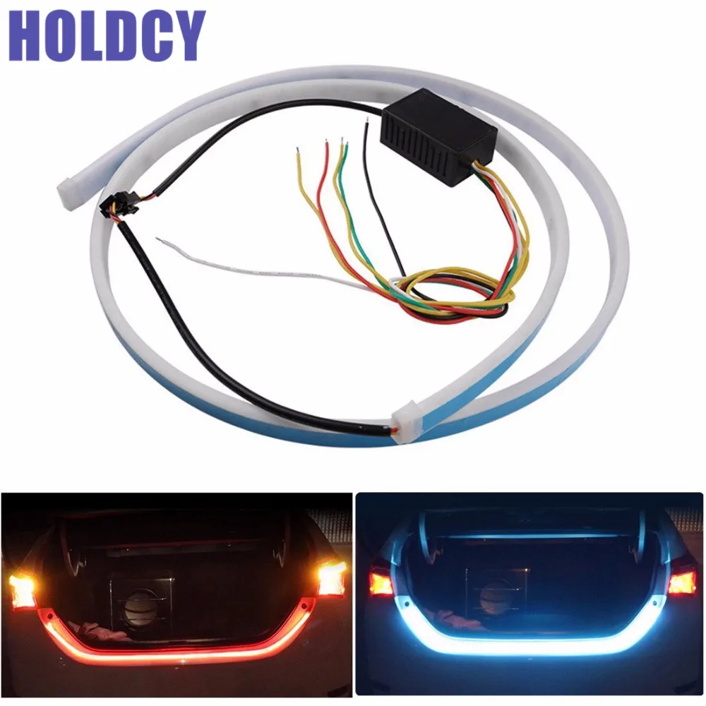 1Set Car LED Strip Lighting Rear Trunk Tail Light Dynamic Streamer