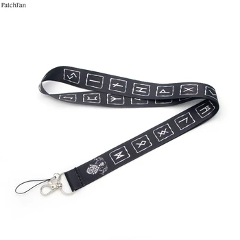 

20pcs/lot A0314 Patchfan Newest Viking Symbol Lanyard for Phone USB Flash Drives Key Keychain ID Name Tag Badge Holders Webbing