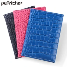 New PU Leather Passport Cover Protector Fashion Alligator Embossing Travel Passport Case Men Women ID Credit