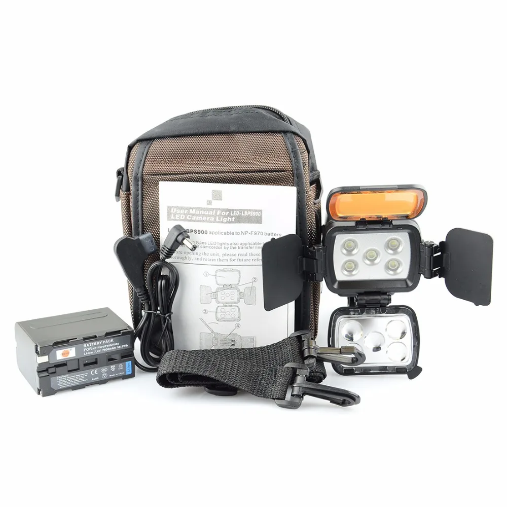 

DSTE VL002A 5-LED Video Light  4500K/3200K + Sony NP-F950 For SONY DSLR Camera Camcorder DV Dimmable LAMP 900LUX