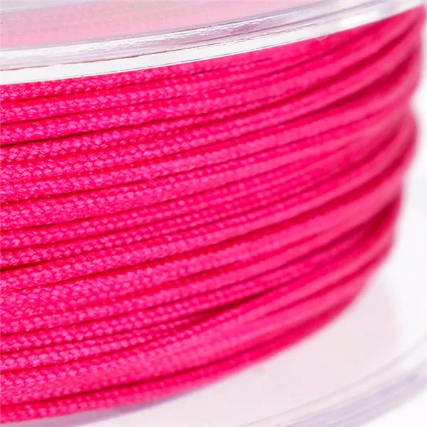 В рулоне китайская завязанная веревка яркая трапециевидная 1 мм плетёная веревка браслет плетение веревка 45 цветов нейлоновый шнур - Цвет: 29
