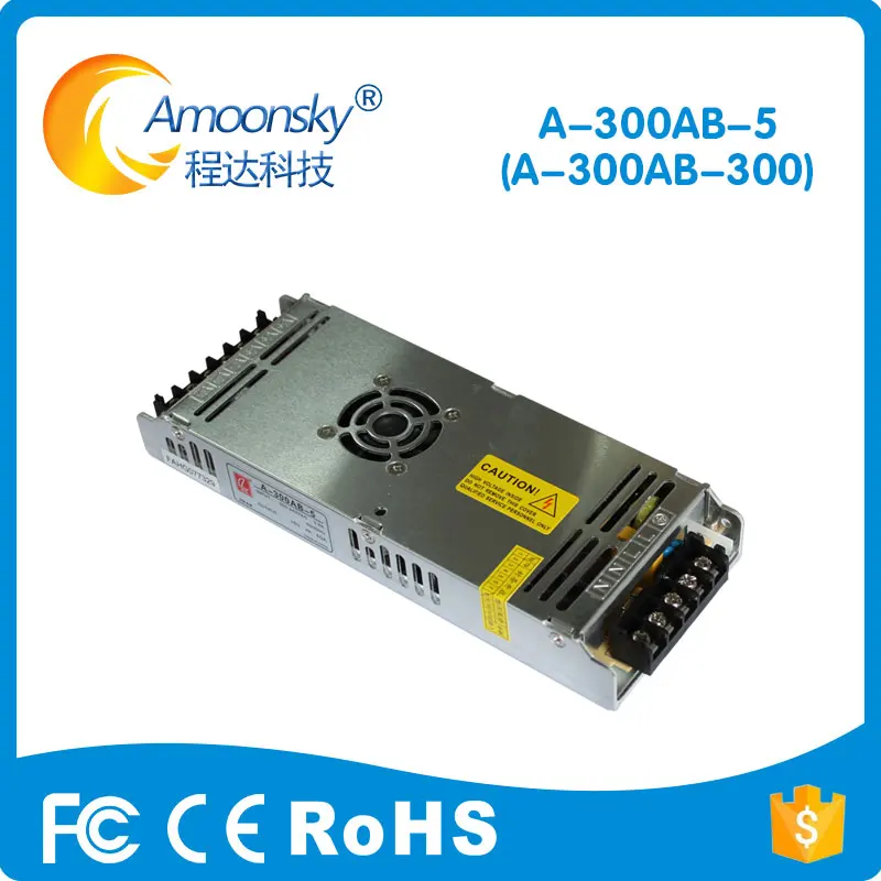 

A-300AB-5 LED Display Power 5V output 200V 220V AC input 5V 60A out for full color irregular shape Led wall display