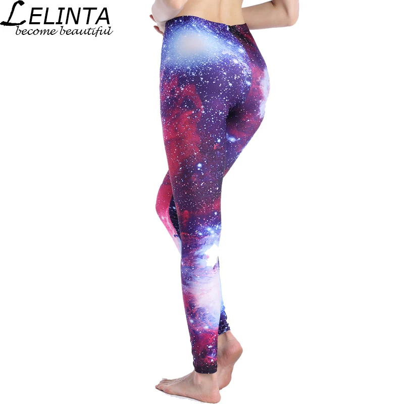 LELINTA/штаны для йоги с цифровым принтом, фиолетовые звезды, летние дышащие Спортивные Леггинсы, спортивные тренировочные штаны, обтягивающие сексуальные штаны