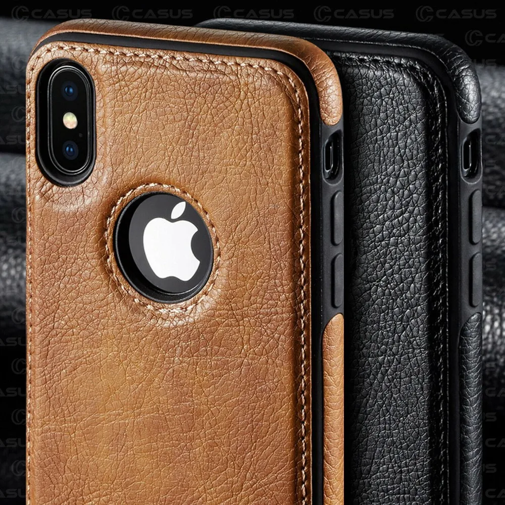 

For iPhone XS Max XR Case Luxury Vintage PU Leather Back Ultra Thin Case Cover for iphone X 8 7 6 6S Plus Case