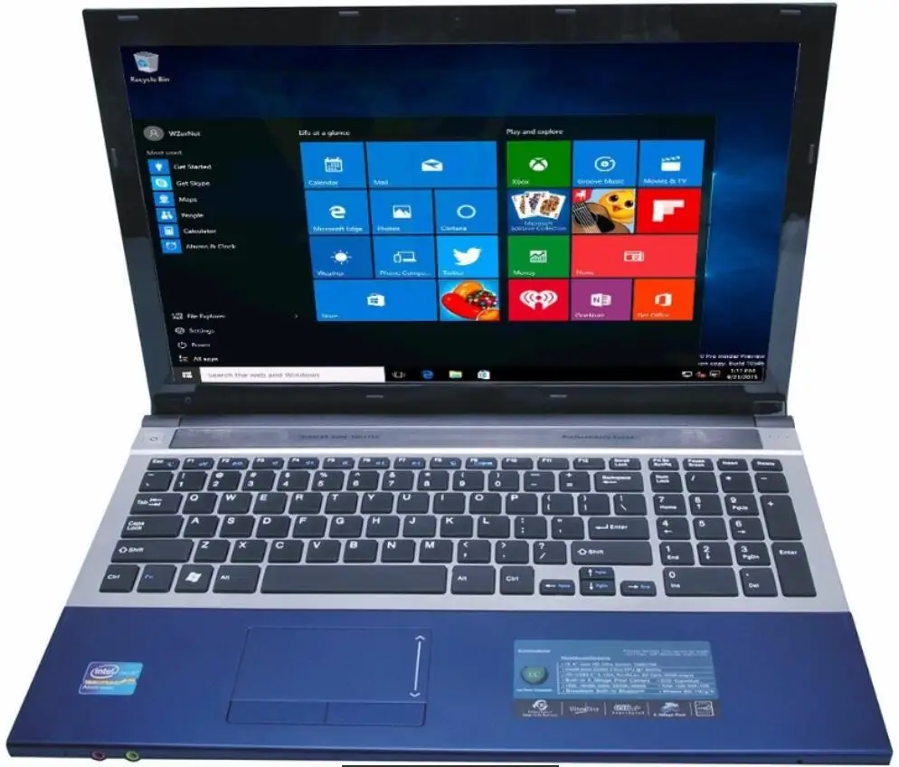 En Ligne 8g DDR3 + 1000g HDD jeu D ordinateur Portable 15.6 pouce Intel Core i7 Dual core Windows 10 Portable ordinateur avec WIFI Intégré Bluetooth DVD RW