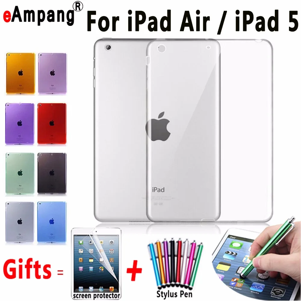 Ultra Slim Silicon Soft Clear TPU Shell Cover Case for iPad Air 1 iPad