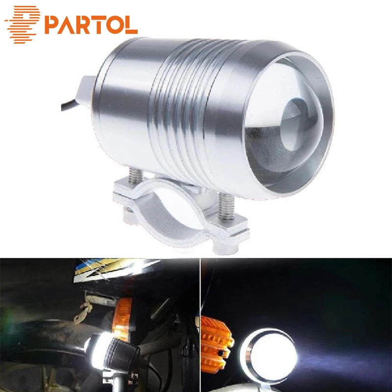 

Partol U2 Chrome Motorcycle LED Headlight Spotlight Driving Light 125W 12v Universal For Car ATV Boats Truck UTV Yamaha