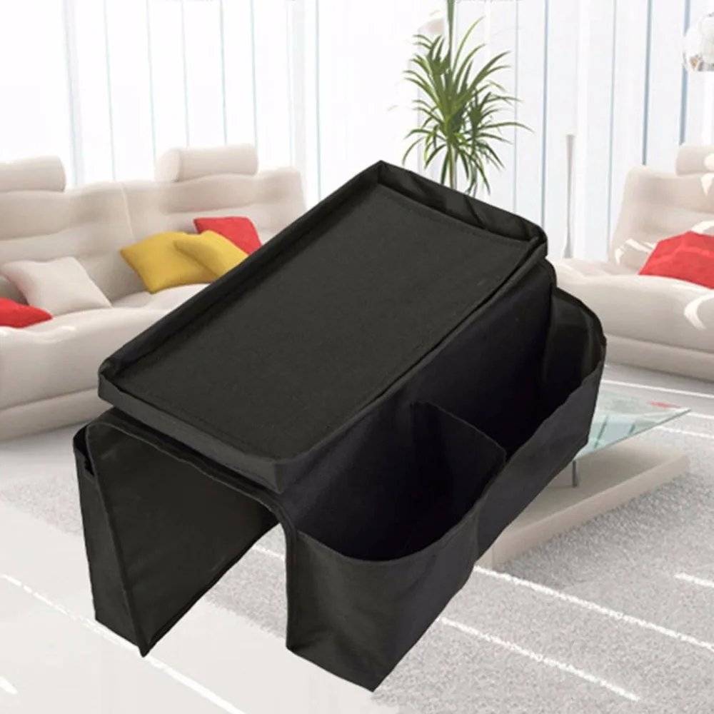 6 Pockets Sofa Storage Bag Arm Rest Organizer Remote Control Holder Bag Tray Organizer For Home 2