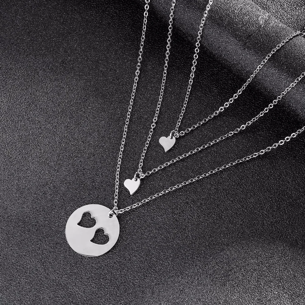 Изящное сочетающееся ожерелье-цепочка с подвеской в виде сердца для мамы и дочки, женское семейное ожерелье для мамы и дочки, ювелирное изделие, подарок на день матери