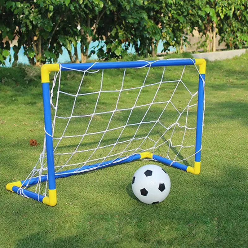 Крытый мини складной футбол футбольные ворота Чистая набор + насос детские спортивные домашние игры игрушка ребенок подарок на день