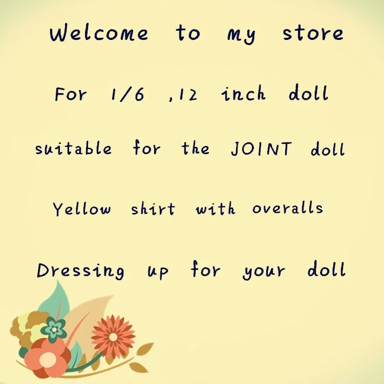 Наряды для куклы Blyth желтая одежда с оверралами костюм для 1/6 azone BJD pullip licca