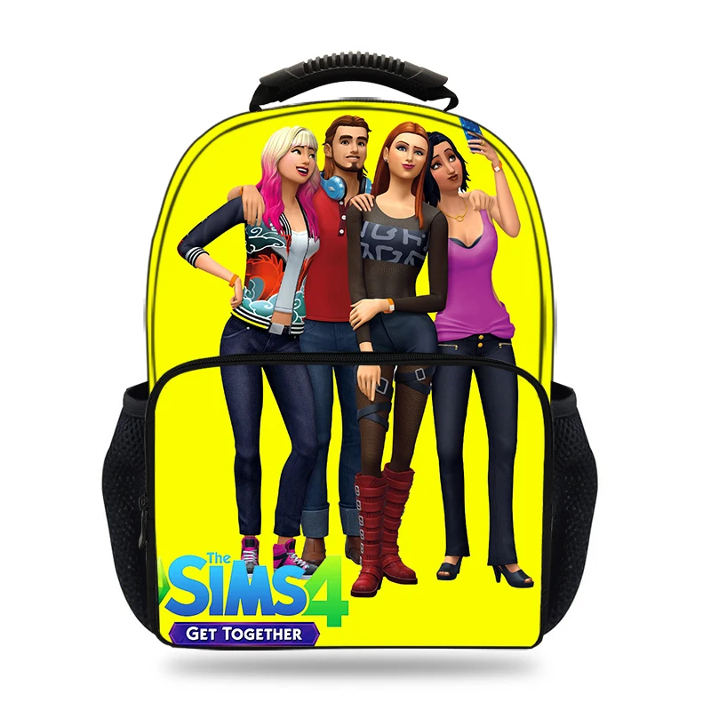

New 15inch Game The Sims 3&4 Set Print Backpack Kids School bags for boys laptop Backpack teenage girls travel backpack Mochila